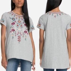 Johnny Was Grey Embroidered Ladies  Blouse\Shirt  Size Large